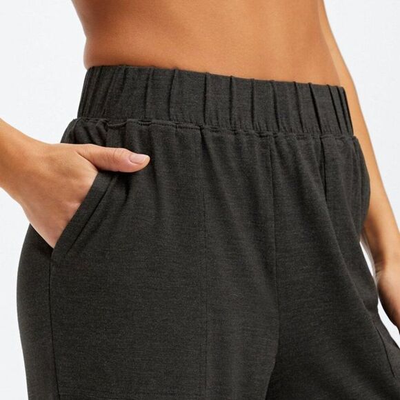 Fabletics RestoreKnit High Rise Tapered Lounge Jogger Pant Pewter Gray L - Picture 2 of 6